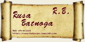 Rusa Batnoga vizit kartica